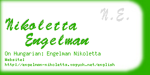 nikoletta engelman business card